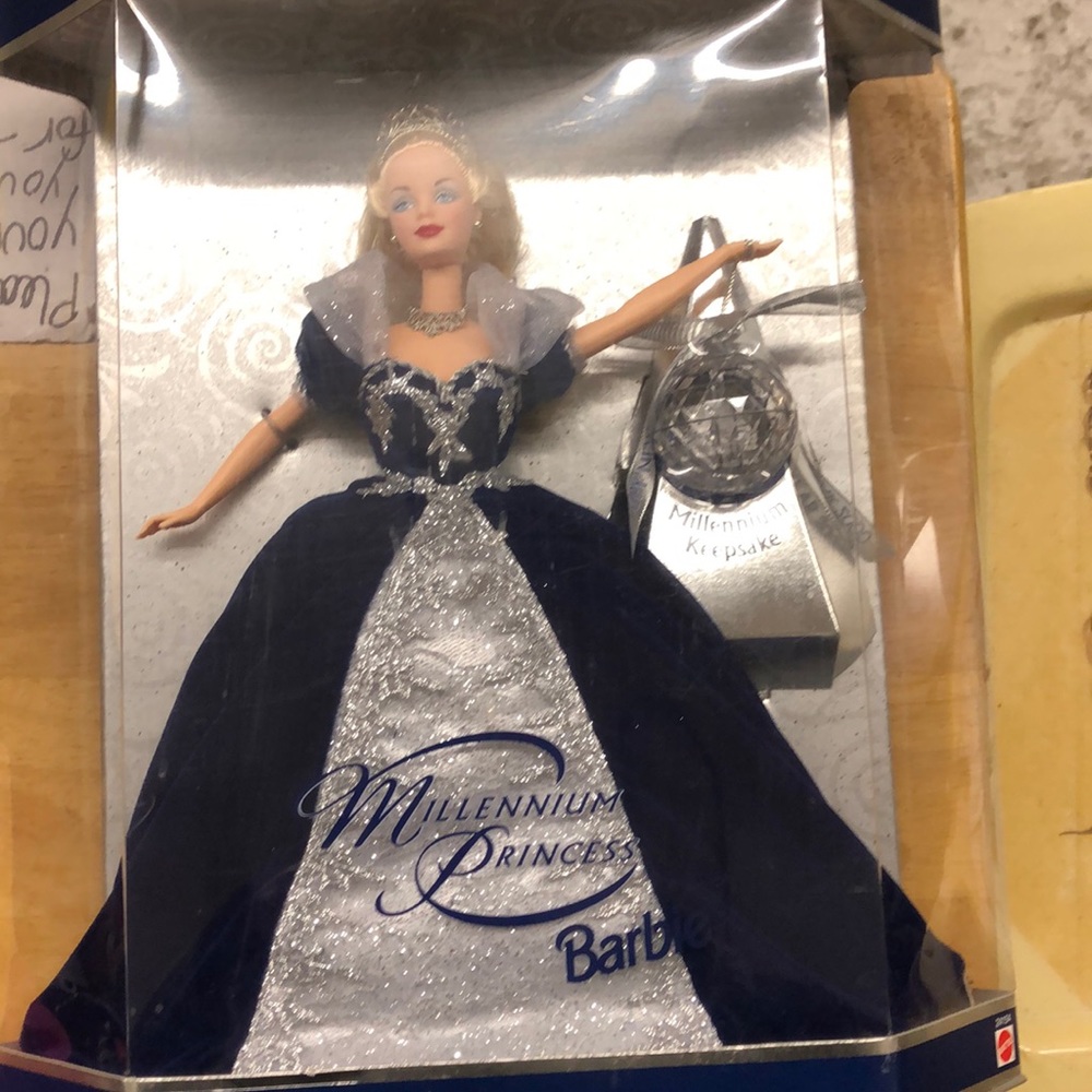 Barbie Millennium Princess Navy Blue and Silver Velvet Gown Doll